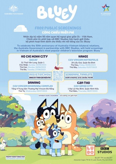 Australian children’s animation Bluey to be screened across Vietnam