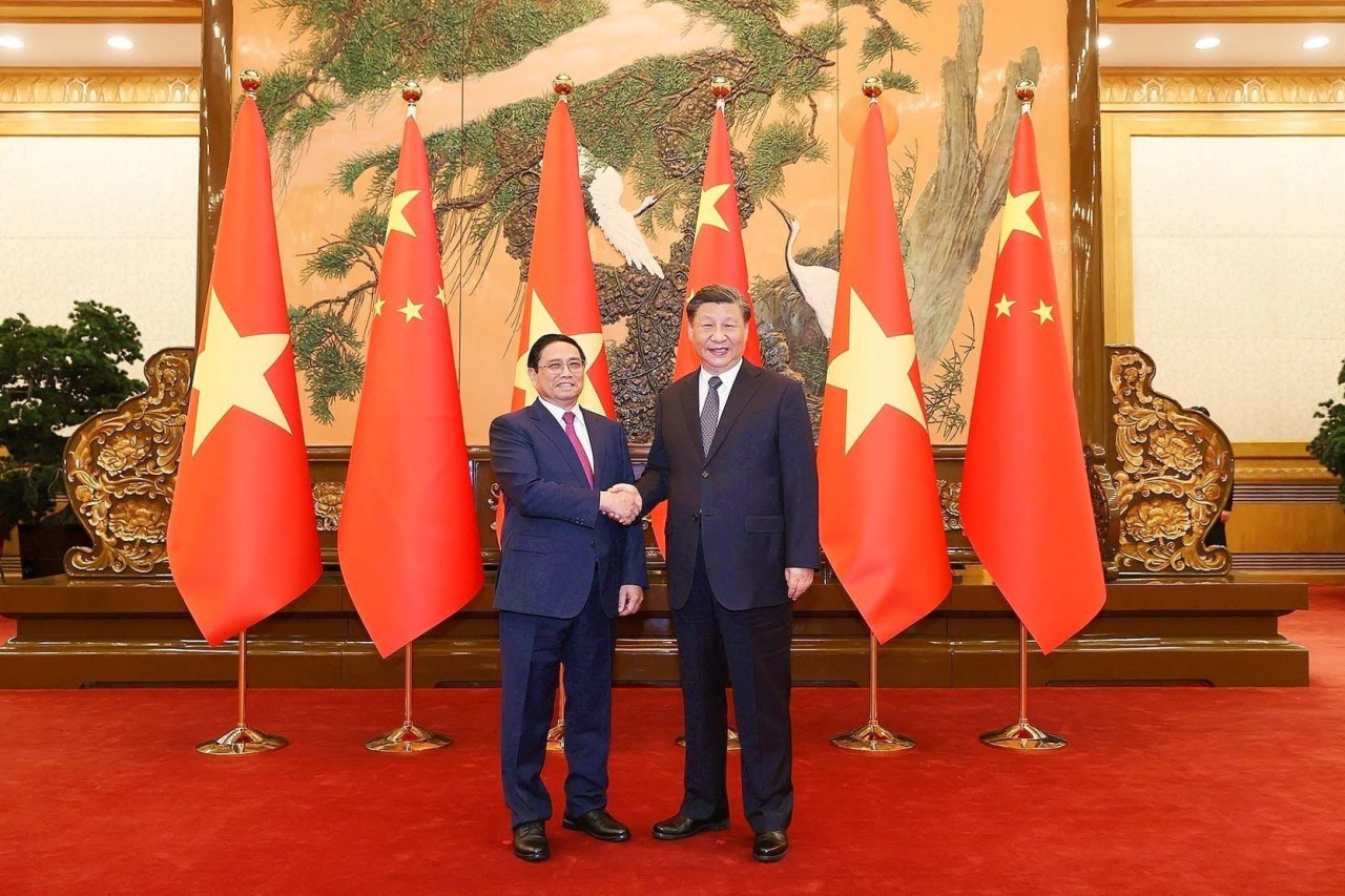 Thủ tướng Chính phủ Phạm Minh Chính hội kiến Tổng Bí thư, Chủ tịch nước Tập Cận Bình Thủ tướng Chính phủ Phạm Minh Chính hội kiến Tổng Bí thư, Chủ tịch nước Tập Cận Bình