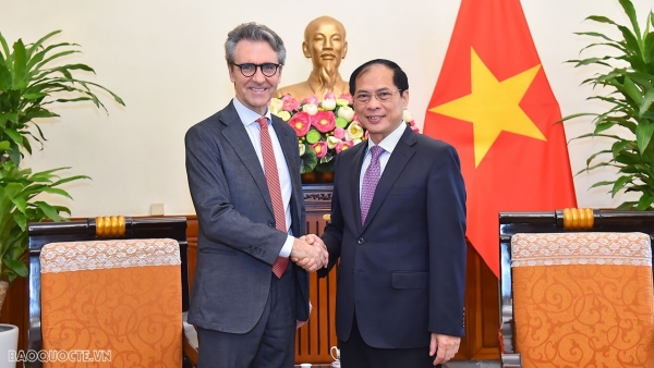 Foreign Minister receives outgoing Ambassador, Head of EU Delegation to Vietnam
