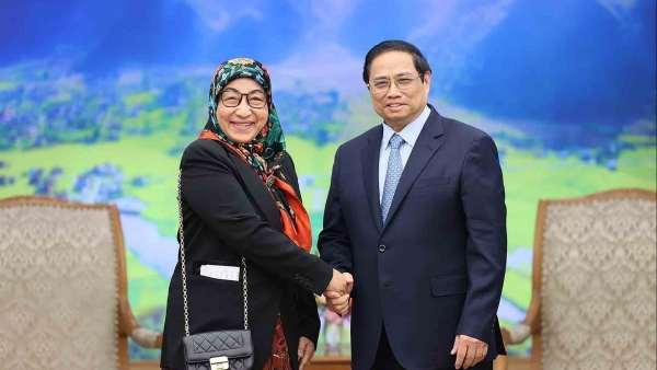 Prime Minister hosts reception for new Ambassador of Brunei