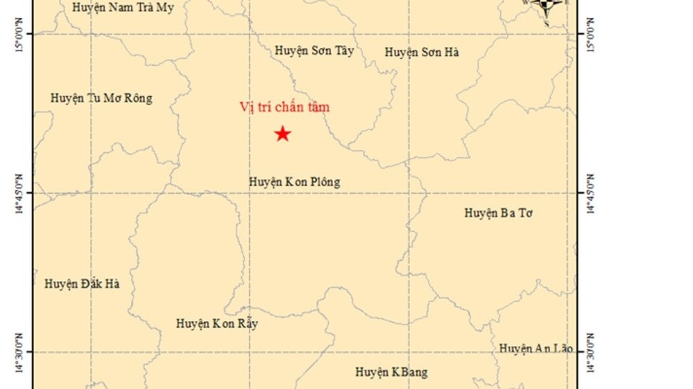 Four consecutive quakes hit Kon Tum district