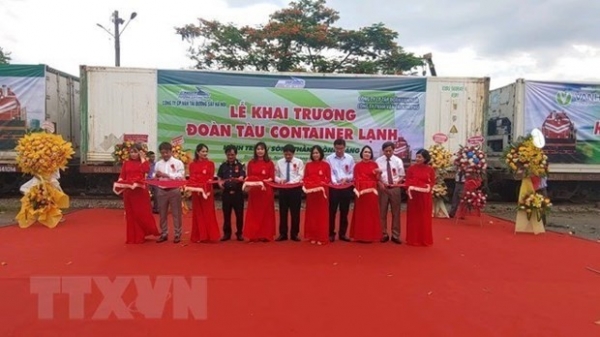 Refrigerated container train linking Binh Duong to China inaugurated