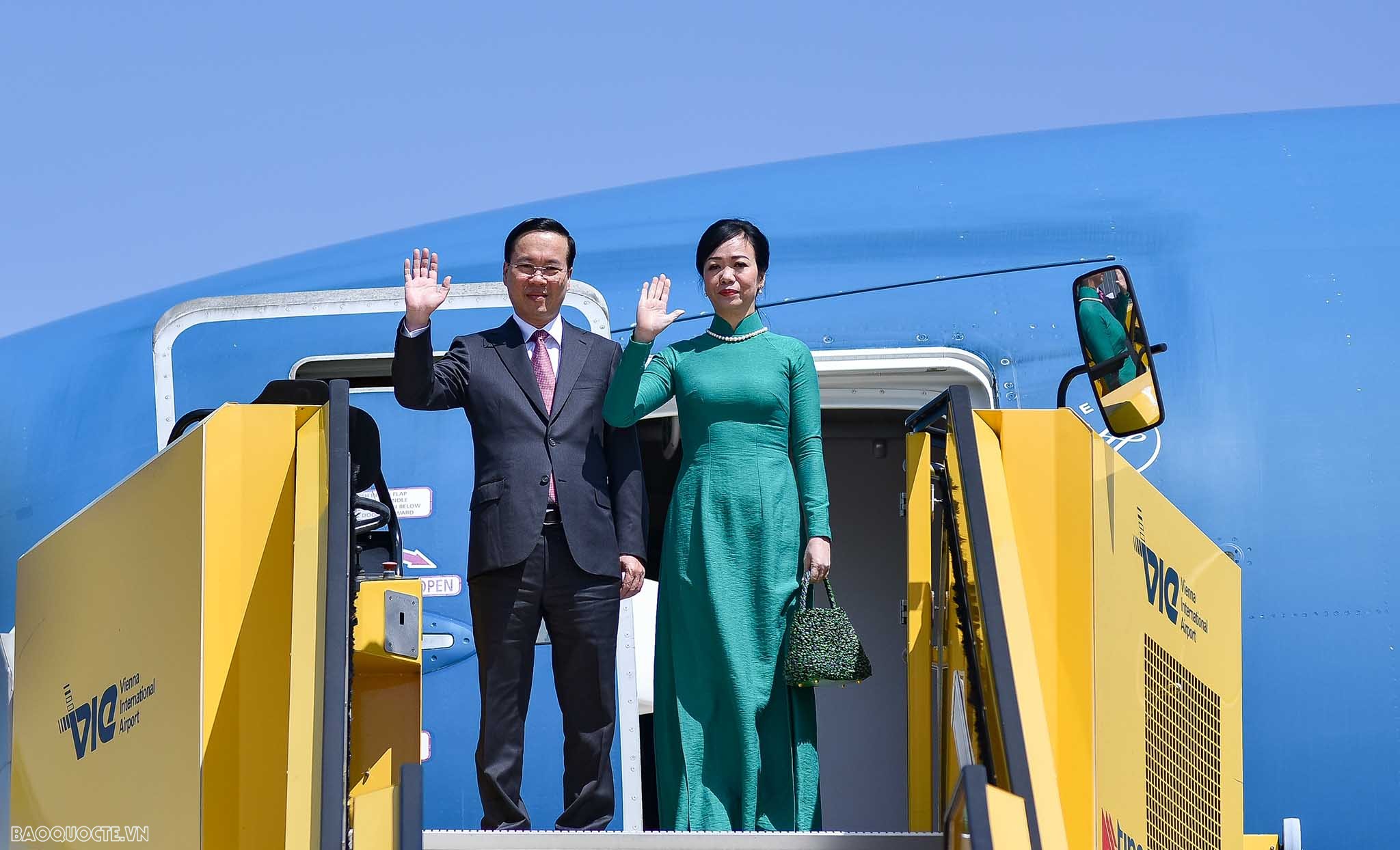 President Vo Van Thuong arrived Vienna, starting official visit to Austria