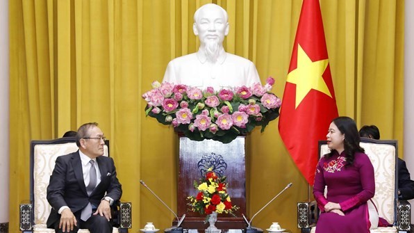 Vice President Vo Thi Anh Xuan receives President of Kyodo News