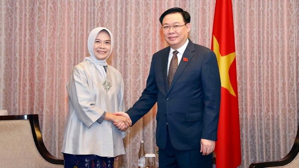 National Assembly Chairman meets with Indonesian Audit Board leader