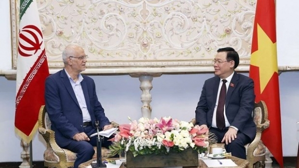 NA Chairman Vuong Dinh Hue receives Iran-Vietnam Friendship Association President