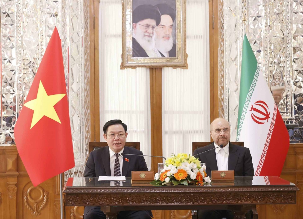 Top Vietnamese, Iranian legislators announce talks outcomes to press