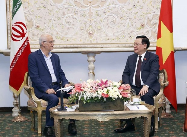 NA Chairman Vuong Dinh Hue receives Iran-Vietnam Friendship Association President