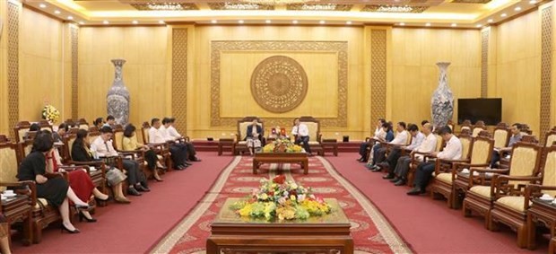 Ninh Binh Party Secretary hosts Lao delegation