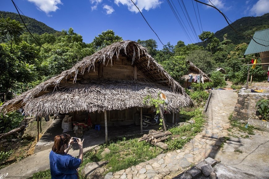 A house of the Dao Tien ethnic minority group in Sung village, Da Bac district, Hoa Binh province. (Photo: VNA)