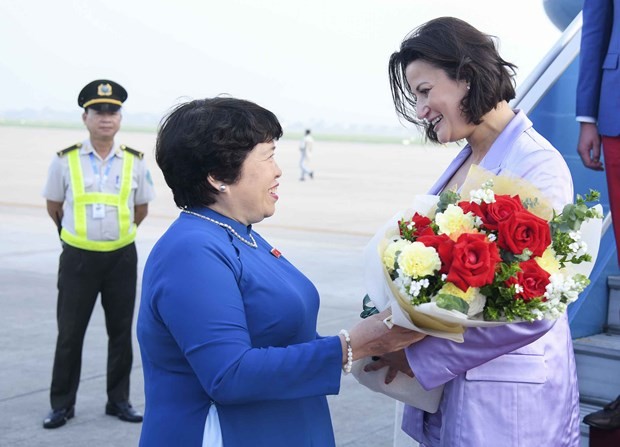 President of Belgian Senate Stephanie D'Hose arrives in Hanoi, starting official visit to Vietnam