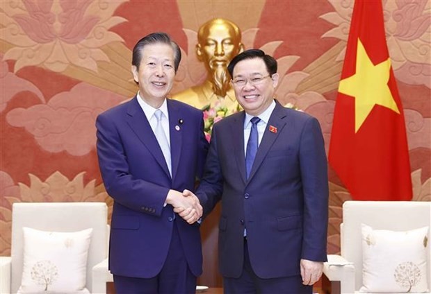 NA Chairman Vuong Dinh Hue hosts Japan’s Komeito party leader