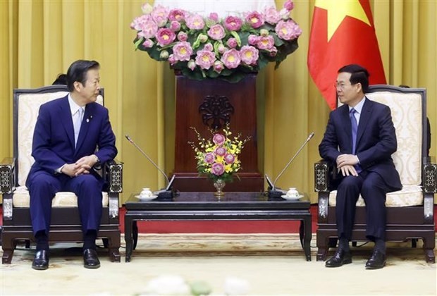 President Vo Van Thuong receives Japan delegation of Komeito party