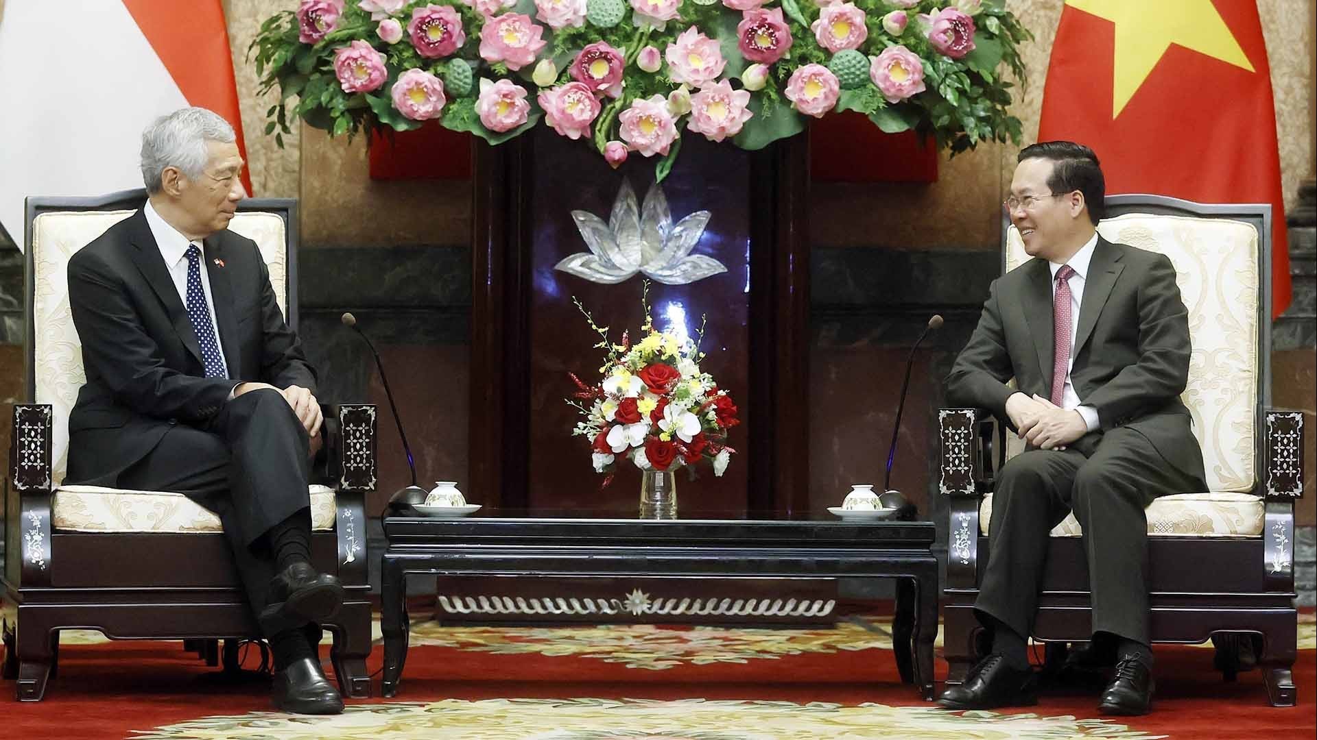 President Vo Van Thuong hosts Singaporean PM Lee Hsien Loong