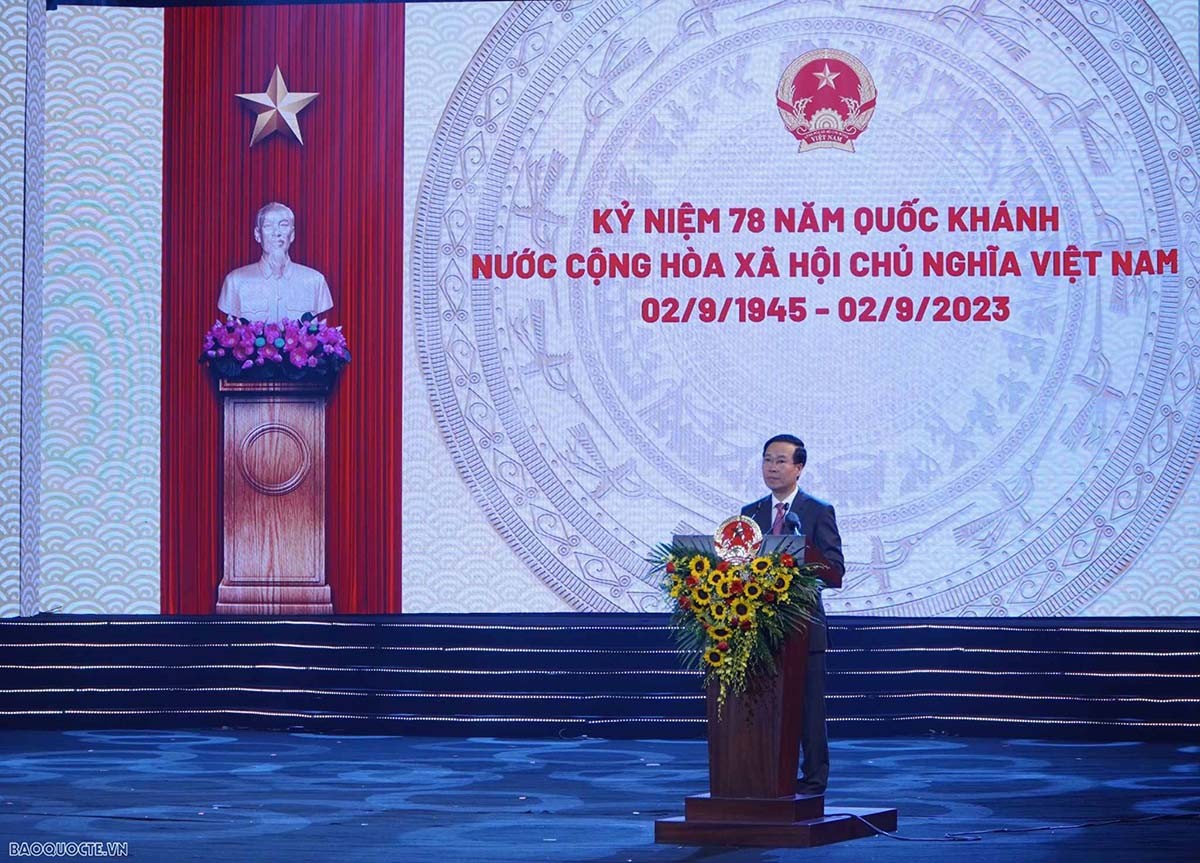 Full speech by President Vo Van Thuong at Vietnam's 78th National Day of Vietnam celebration