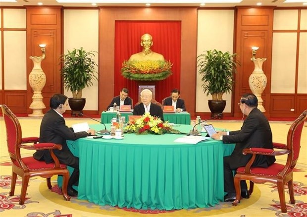 Vietnam, Cambodia, Laos Party leaders hold high-level meeting in Hanoi