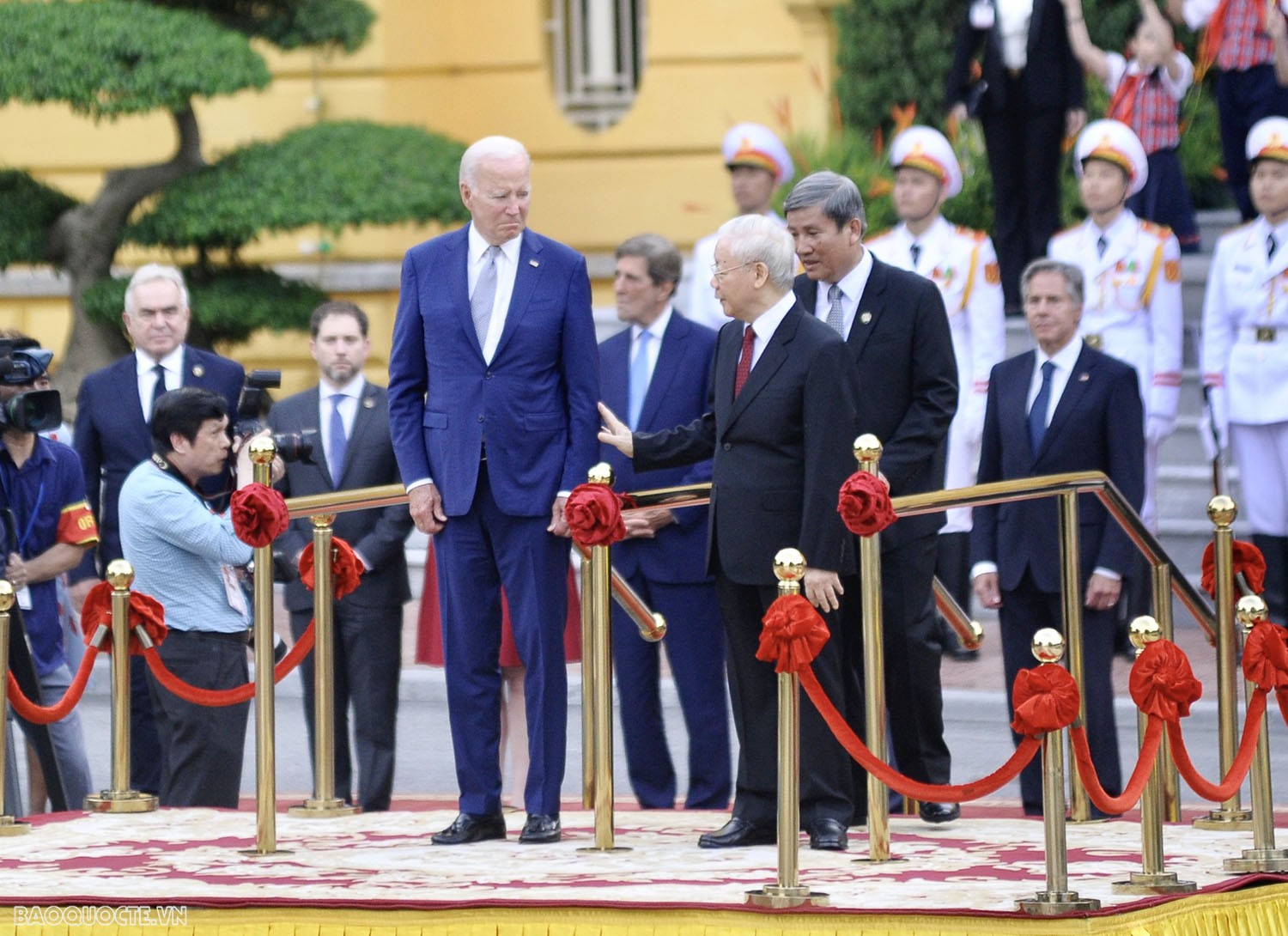 Welcome ceremony hosted by Party General Secretary Nguyen Phu Trong for US President Joe Biden