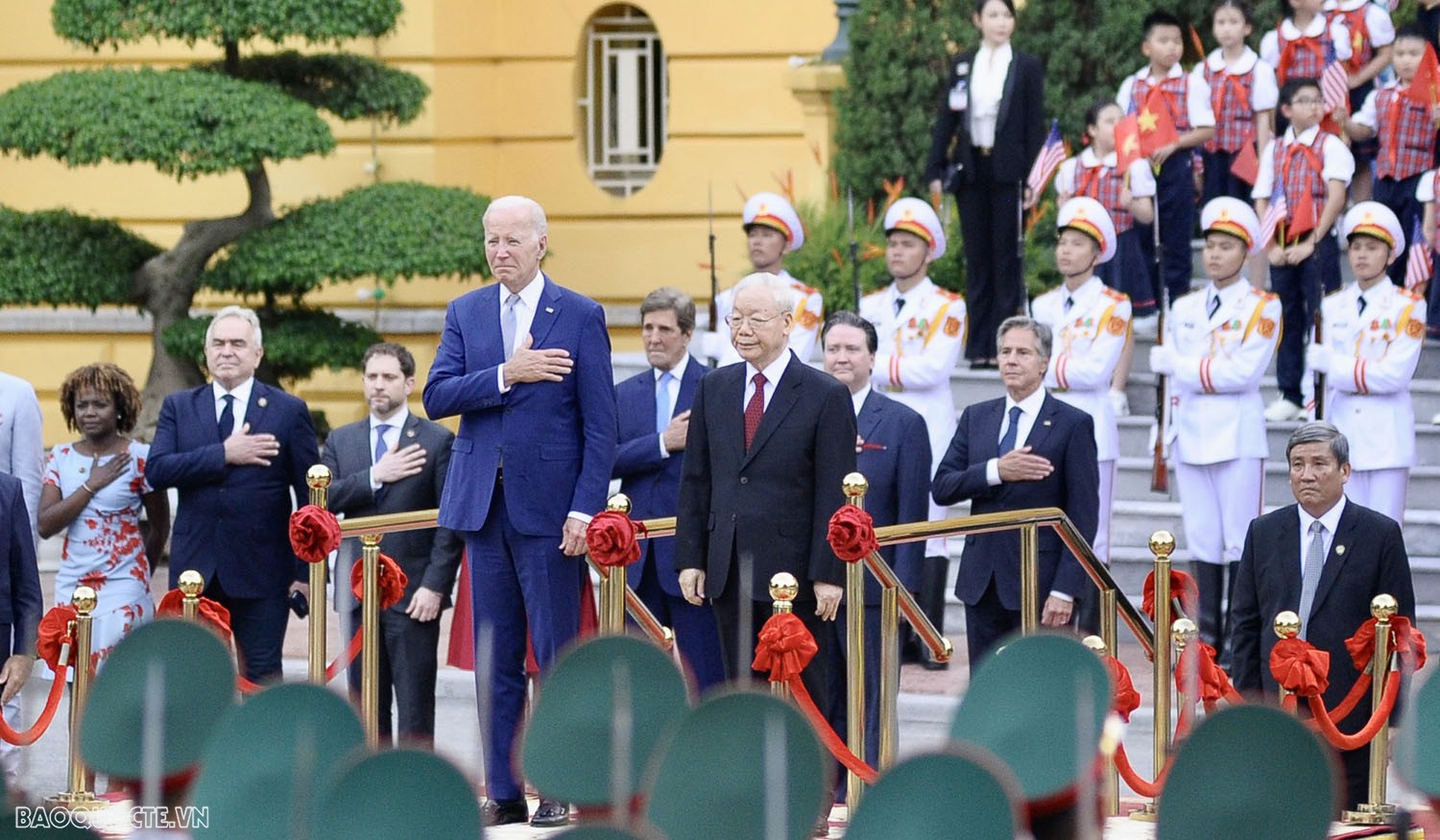 Welcome ceremony hosted by Party General Secretary Nguyen Phu Trong for US President Joe Biden