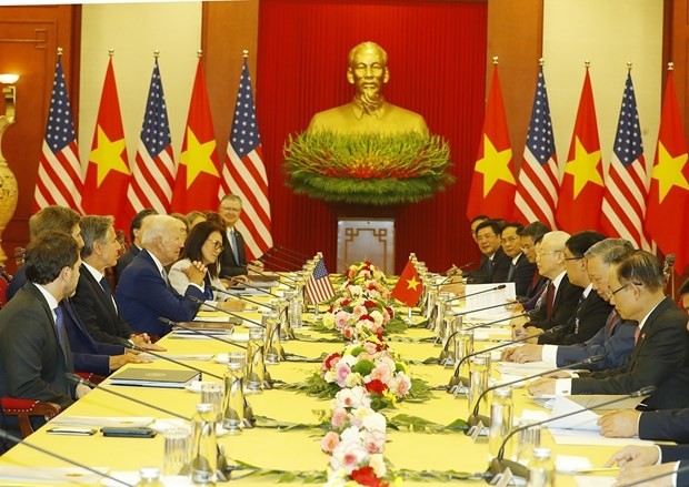 Party General Secretary Nguyen Phu Trong, US President Joseph Biden hold talks