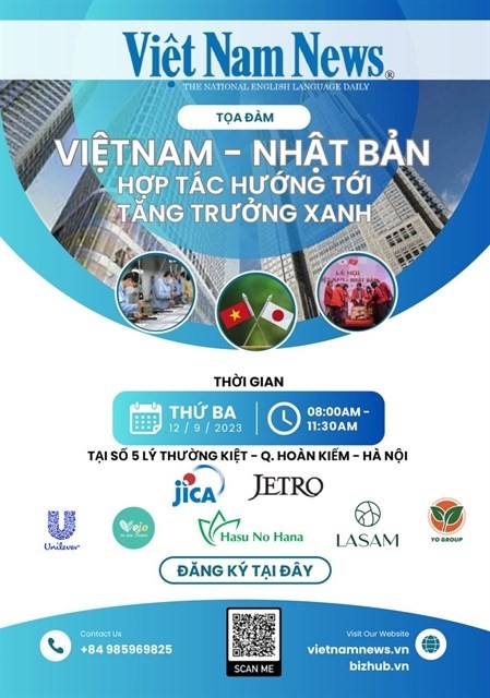 &quot;Vietnam-Japan Cooperation Towards Green Growth&quot; seminar to take place this week | Business | Vietnam+ (VietnamPlus)
