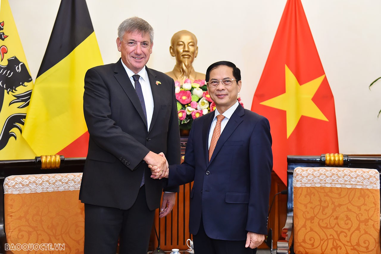 Foreign Minister Bui Thanh Son receives Minister-President of Belgium's Flanders region