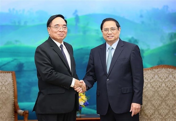 PM Pham Minh Chinh receives Lao Minister of Planning and Investment in Hanoi