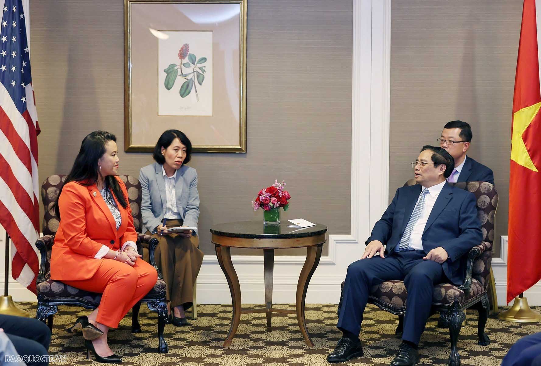 Prime Minister Pham Minh Chinh receives politicians of San Francisco