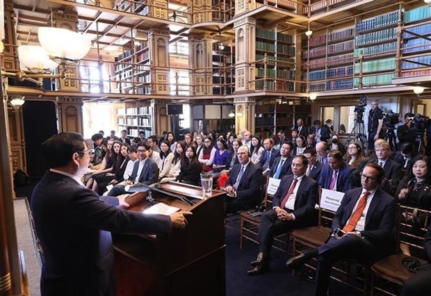 PM Pham Minh Chinh delivers policy speech at Georgetown University