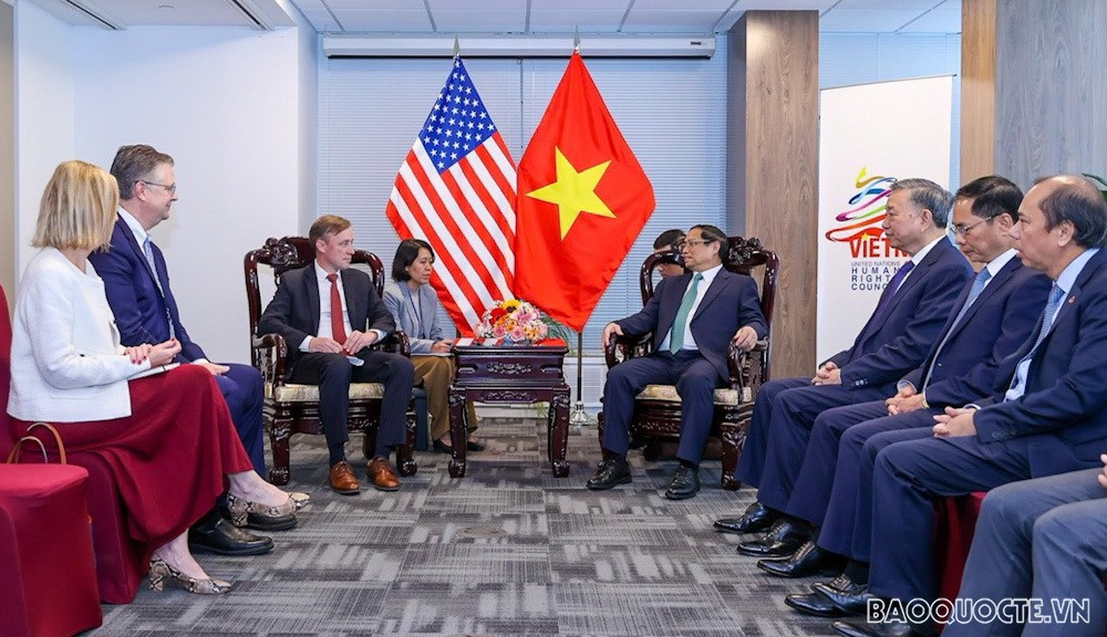 PM Pham Minh Chinh receives US National Security Advisor in New York