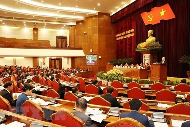 An overview of the 13th Party Central Committee’s 8th plenum. (Photo: VNA)