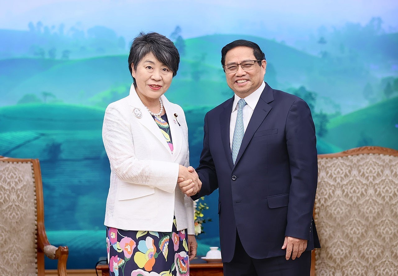 Prime Minister Pham Minh Chinh receives Foreign Minister of Japan Kamikawa Yoko
