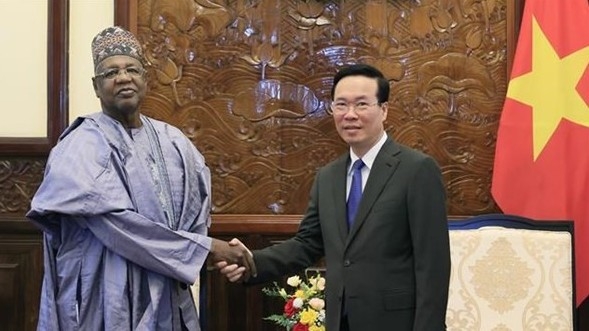 President Vo Van Thuong receives outgoing Nigerian Ambassador