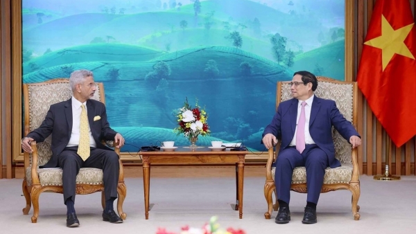 PM Pham Minh Chinh receives Indian Minister of External Affairs S. Jaishankar