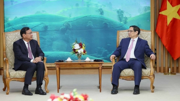 Prime Minister Pham Minh Chinh receives high-ranking Cambodian Party official