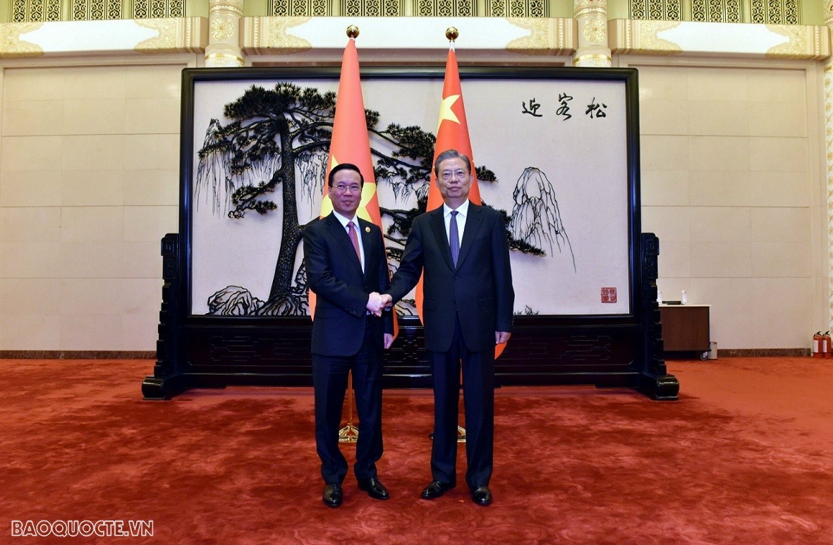 President Vo Van Thuong meets top Chinese legislator in Beijing