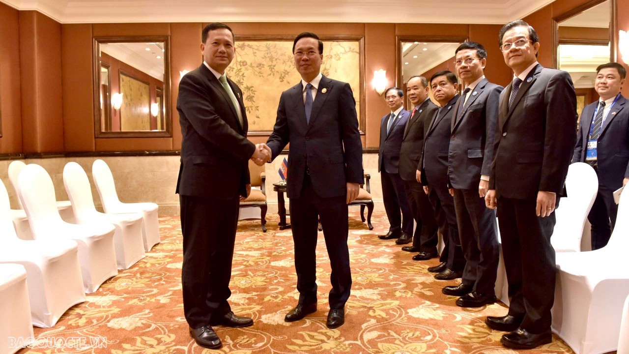 President Vo Van Thuong receives Cambodian Prime Minister Hun Manet in Bejing