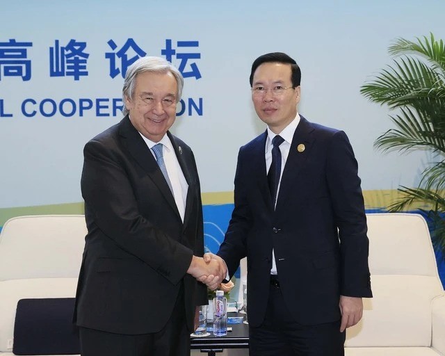 President Vo Van Thuong meets UN Secretary-General in Beijing
