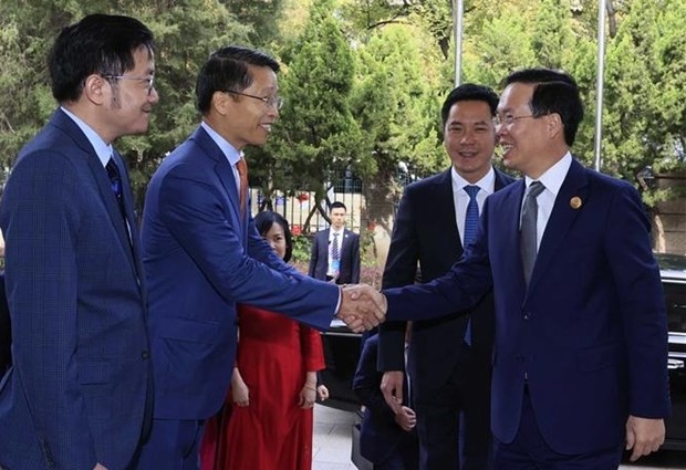President Vo Van Thuong meets Vietnamese Representative Missions in China