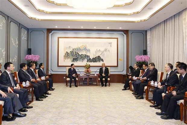 President Vo Van Thuong meets with senior Communist Chinese Party  official in Beijing