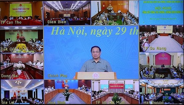 PM Pham Minh Chinh chairs national conference reviewing COVID-19 pandemic fight