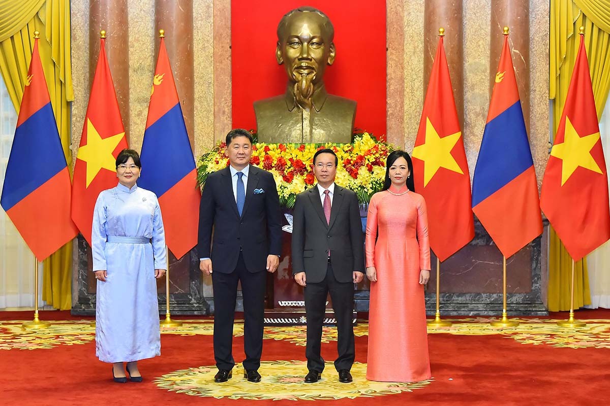 Official welcome ceremony held for Mongolian President