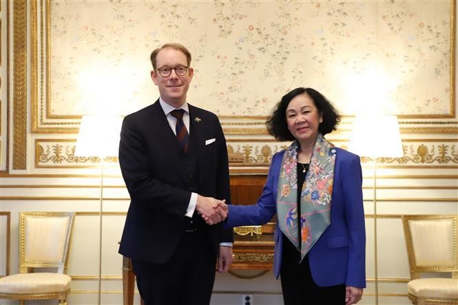 Party Politburo member Truong Thi Mai visits Sweden to seek closer cooperation