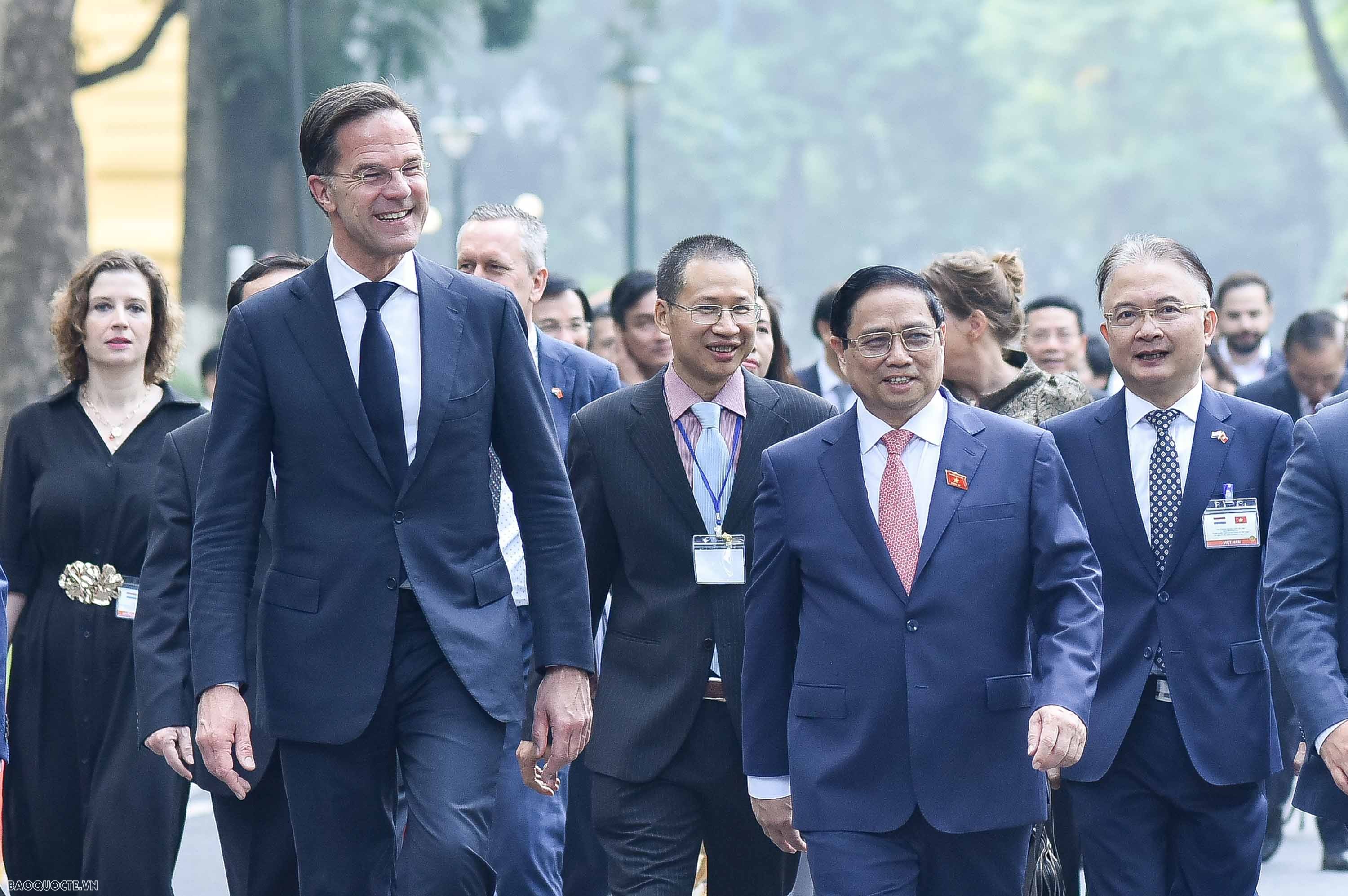 Official welcome ceremony held for Dutch Prime Minister Mark Rutte