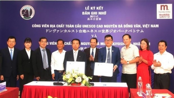 Vietnamese, Japanese UNESCO Global Geoparks sign MoU on cooperation