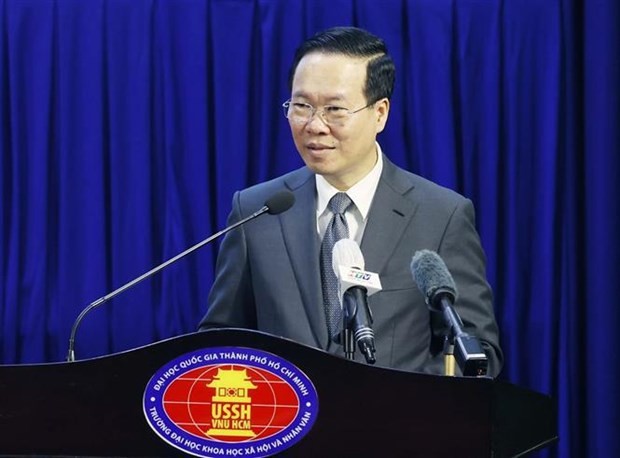 President Vo Van Thuong visits University of Social Sciences and Humanities in HCM City