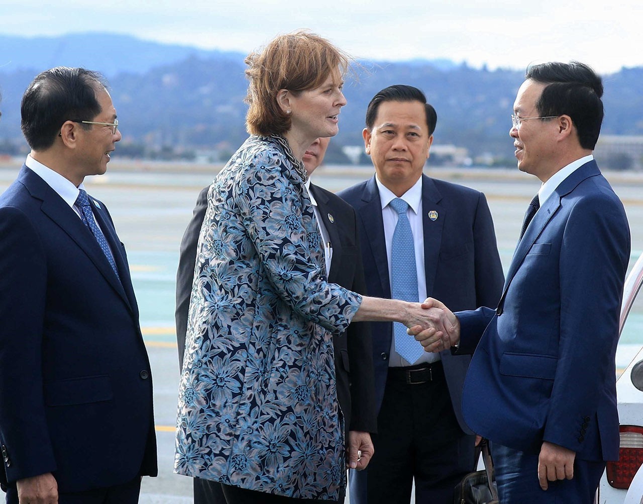 President Vo Van Thuong arrives in San Francisco