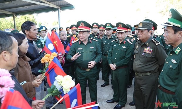 Vietnam, Laos, Cambodia inspect preparation for border defence friendship exchange Vietnam, Laos, Cambodia inspect preparation for border defence friendship exchange
