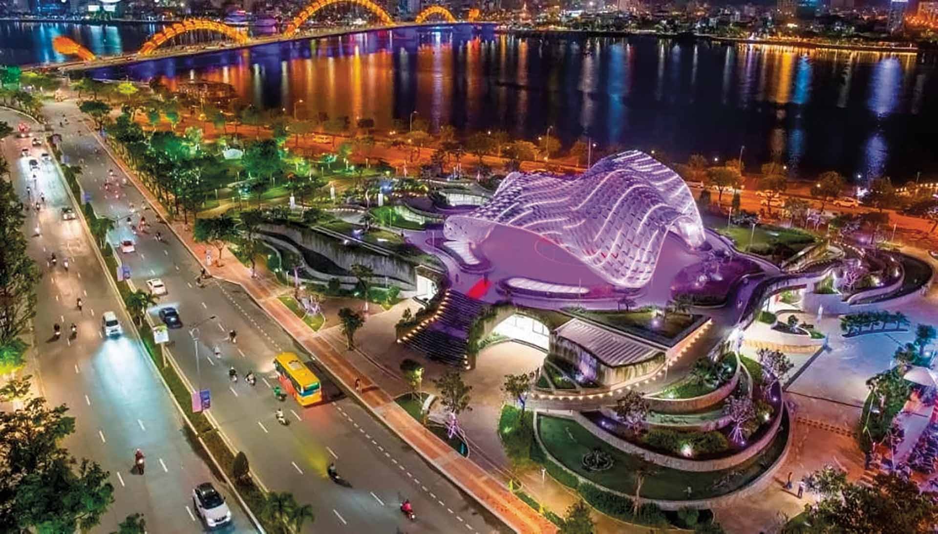 Công viên APEC tại Đà Nẵng- với biểu tượng cánh diều đưa thành phố trở thành điểm đến quốc tế tiêu biểu.
