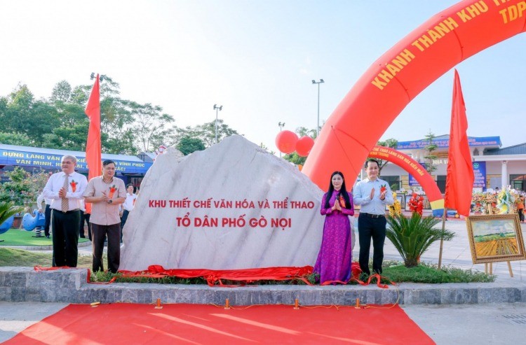 Inauguration of the Cultural and Sports Institutional Area, Go Noi Model Cultural Village, Dinh Trung Ward, Vinh Yen City, Vinh Phuc Province. (Source: lsvn.vn)