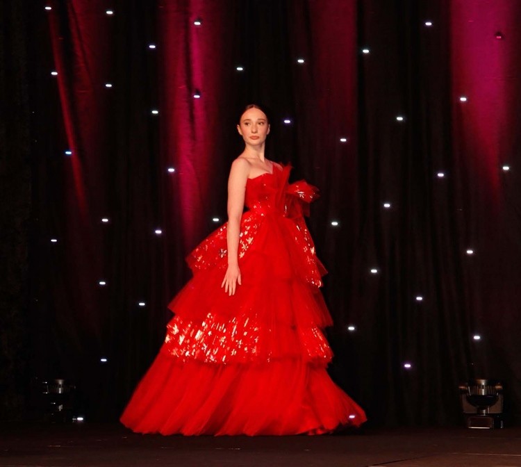 Evening gown model by Designer Phuong Hoa performed at the event. (Photo: Vietnam Consulate General in Perth)